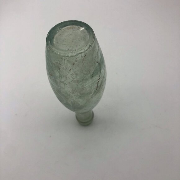 VINTAGE 1942  "J L & C L CO." Aqua Blue-Green 7.5" Colored Glass Bottle - Picture 4 of 9